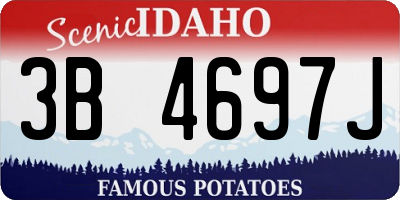 ID license plate 3B4697J