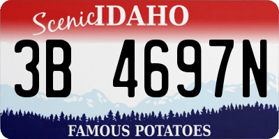 ID license plate 3B4697N