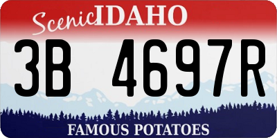 ID license plate 3B4697R