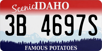 ID license plate 3B4697S
