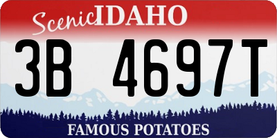 ID license plate 3B4697T