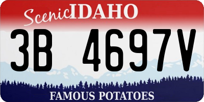 ID license plate 3B4697V