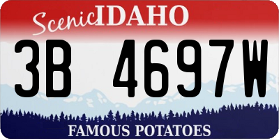 ID license plate 3B4697W