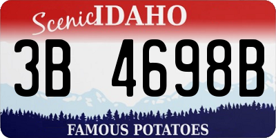 ID license plate 3B4698B