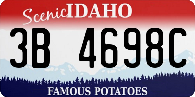 ID license plate 3B4698C