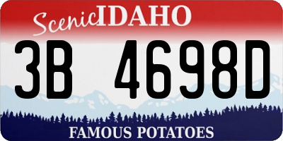 ID license plate 3B4698D