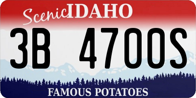 ID license plate 3B4700S
