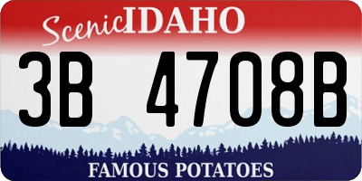 ID license plate 3B4708B