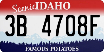 ID license plate 3B4708F