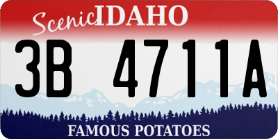 ID license plate 3B4711A