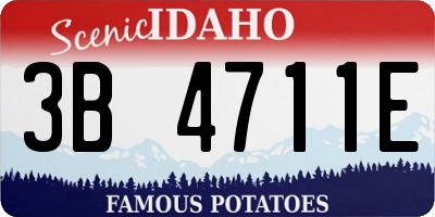 ID license plate 3B4711E