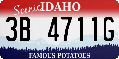 ID license plate 3B4711G