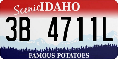 ID license plate 3B4711L