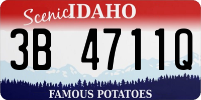 ID license plate 3B4711Q