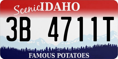 ID license plate 3B4711T