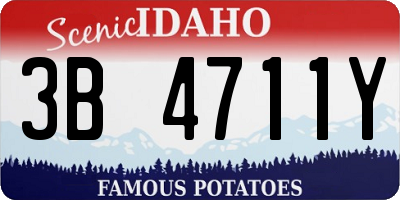 ID license plate 3B4711Y