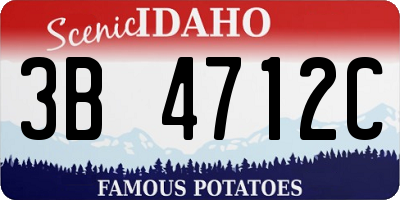ID license plate 3B4712C