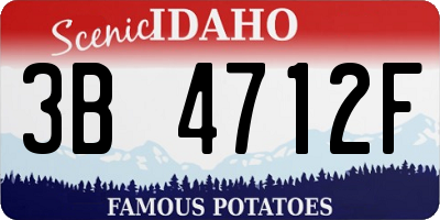 ID license plate 3B4712F