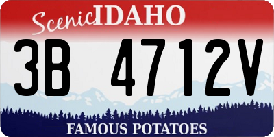 ID license plate 3B4712V
