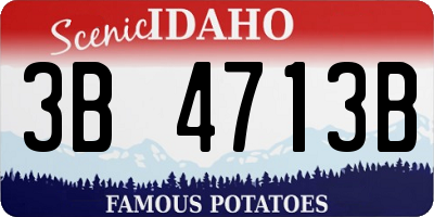 ID license plate 3B4713B