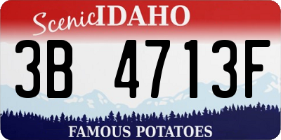ID license plate 3B4713F
