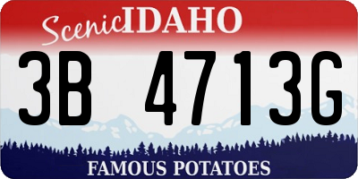 ID license plate 3B4713G
