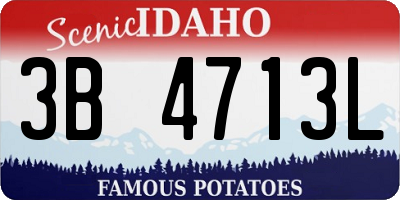 ID license plate 3B4713L
