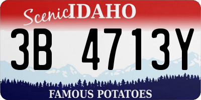 ID license plate 3B4713Y