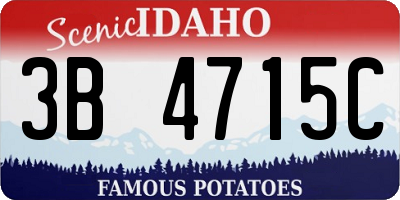 ID license plate 3B4715C