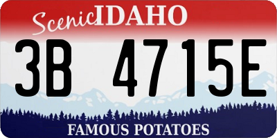 ID license plate 3B4715E