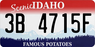 ID license plate 3B4715F