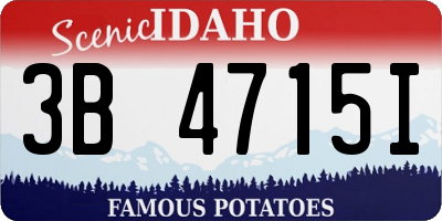 ID license plate 3B4715I