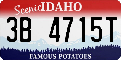 ID license plate 3B4715T
