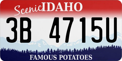 ID license plate 3B4715U