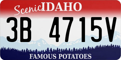 ID license plate 3B4715V