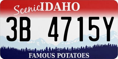 ID license plate 3B4715Y