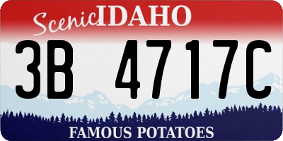 ID license plate 3B4717C