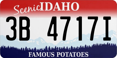 ID license plate 3B4717I