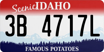 ID license plate 3B4717L