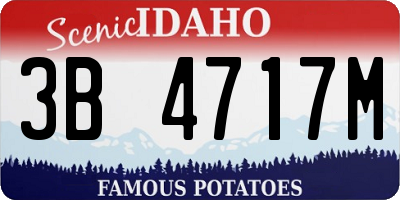 ID license plate 3B4717M