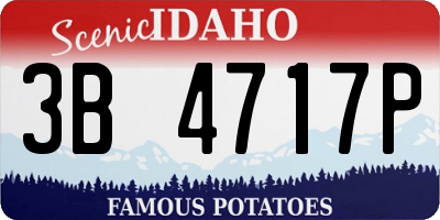 ID license plate 3B4717P