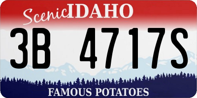 ID license plate 3B4717S