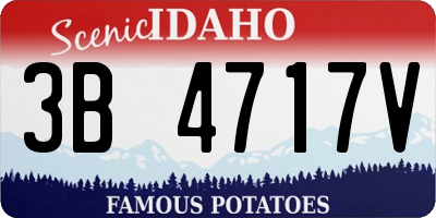 ID license plate 3B4717V