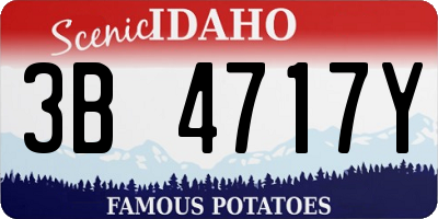ID license plate 3B4717Y
