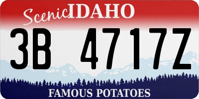 ID license plate 3B4717Z