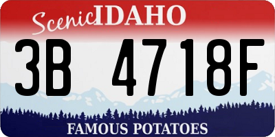 ID license plate 3B4718F