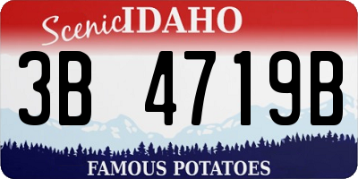 ID license plate 3B4719B