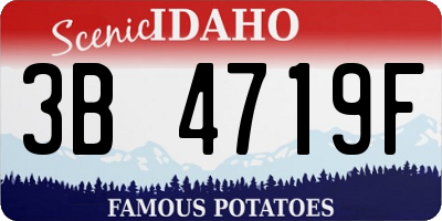 ID license plate 3B4719F