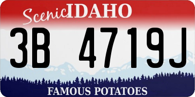 ID license plate 3B4719J