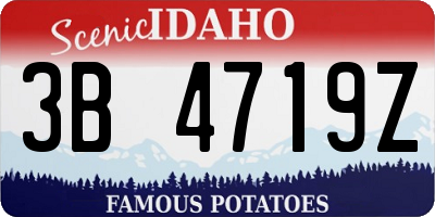 ID license plate 3B4719Z
